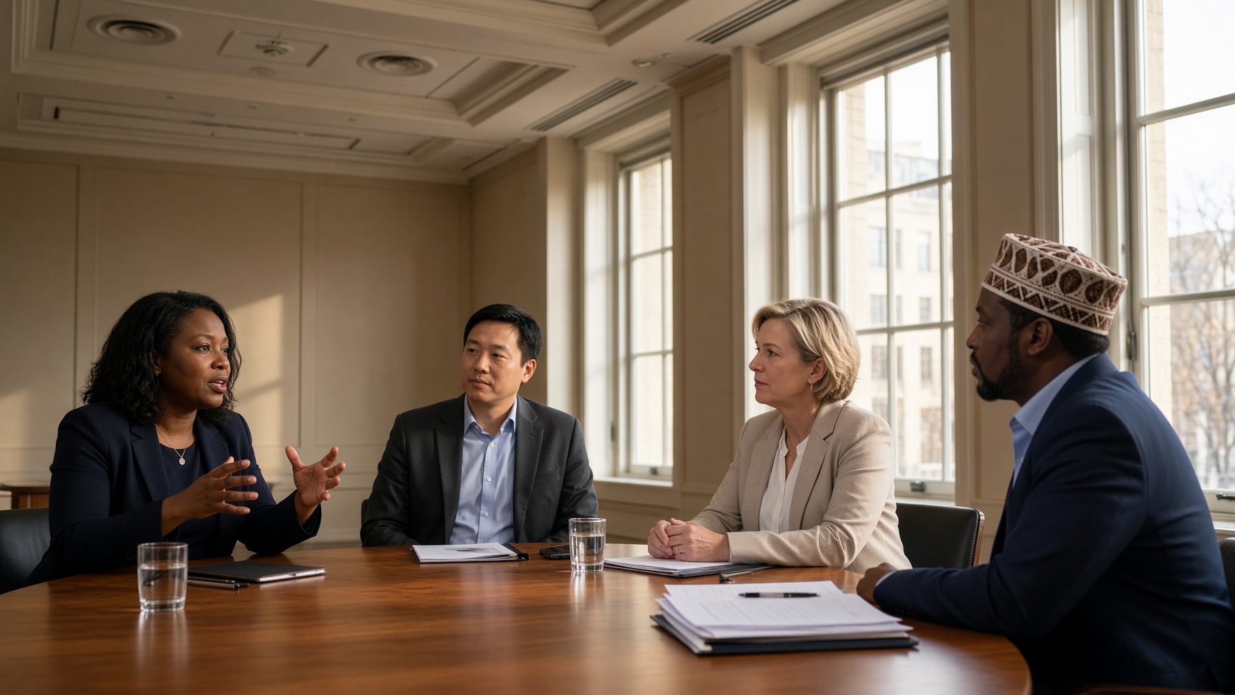 A table where people are listening — noticing starts here.
