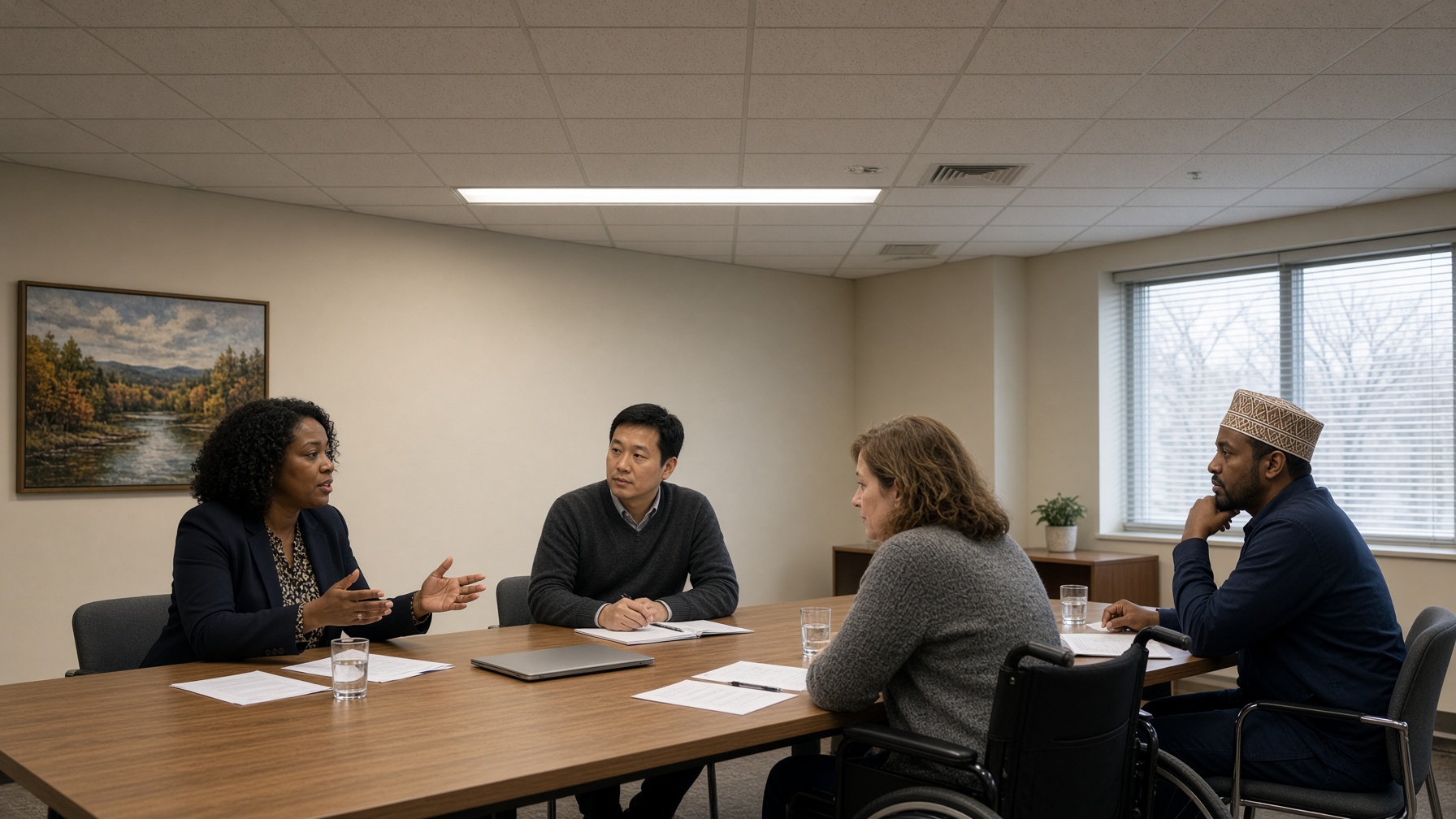 A working table — the course starts with a real proposal, not a blank.
