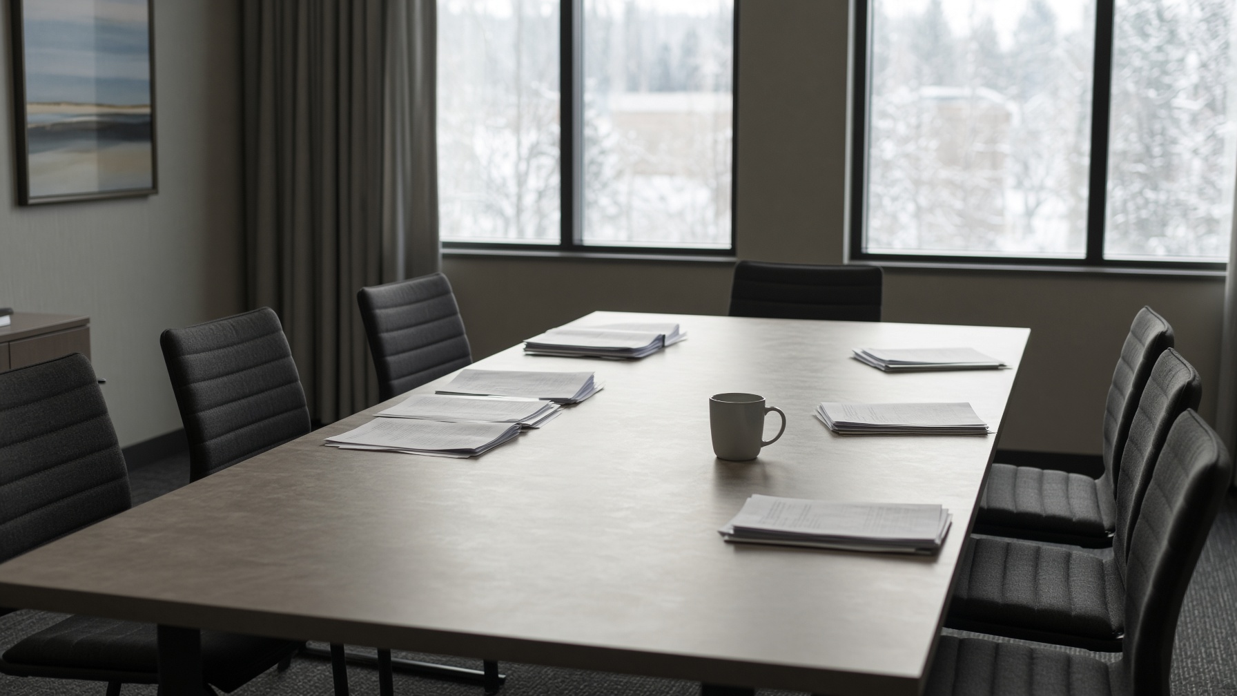 An empty table after a meeting that treated everyone as the same person.