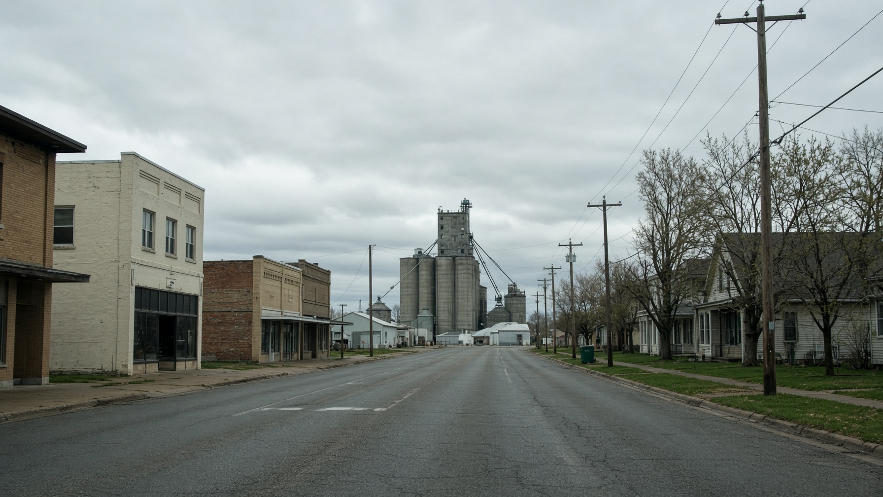 A greater-Minnesota main street — the same portal does not travel the same.